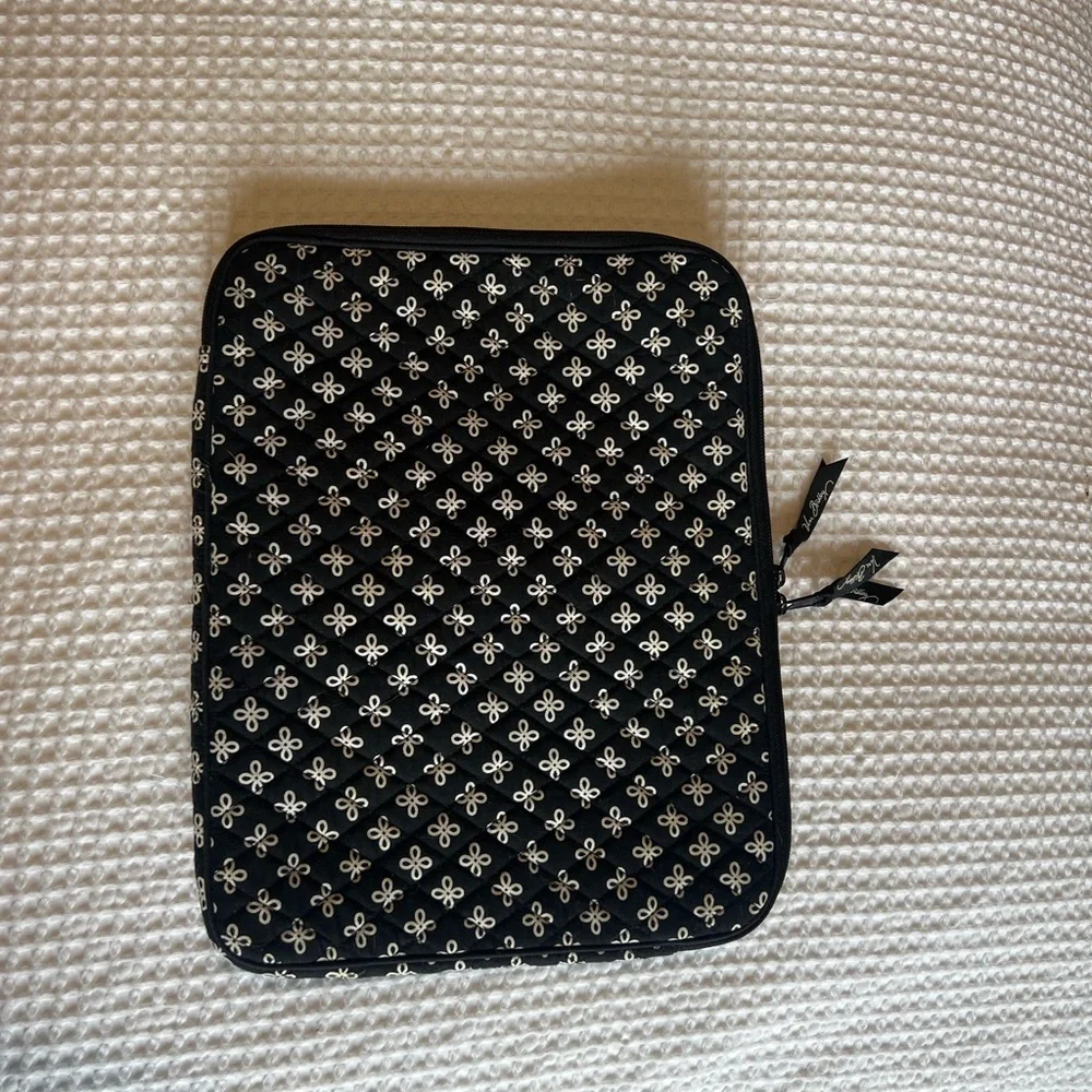 Vera Bradley Black and White Floral Laptop Sleeve